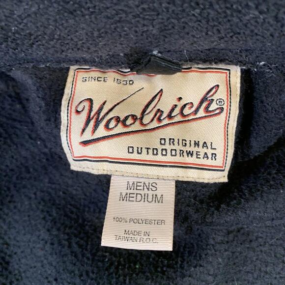 VINTAGE 90s Woolrich Jacket Mens Medium Green Full‎ Zip Hiking Hiker Outdoors B3 - Picture 12 of 16